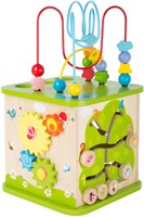 Small Foot cube d'activités bois circuit à billes jouet éducatif-3