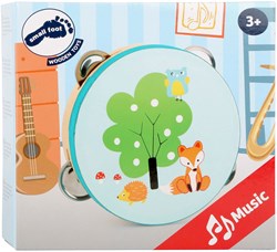 Small Foot tambourin en bois renard - instrument de musique pour enfants