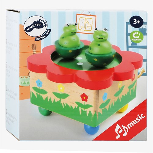 Small Foot boîte à musique en bois grenouille - décoration joyeuse pour chambre d'enfant