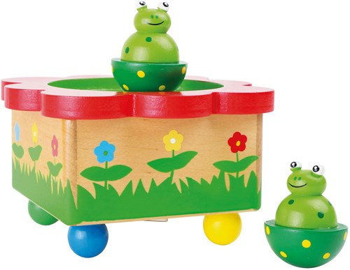 Small Foot boîte à musique en bois grenouille - décoration joyeuse pour chambre d'enfant-2
