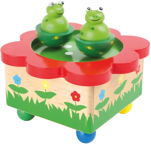 Small Foot boîte à musique en bois grenouille - décoration joyeuse pour chambre d'enfant-3