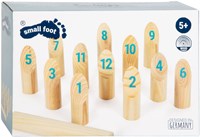 Small Foot jeu de lancer en bois kubb avec chiffres dans sac - jeu d'extérieur
