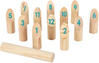 Small Foot jeu de lancer en bois kubb avec chiffres dans sac - jeu d'extérieur-3