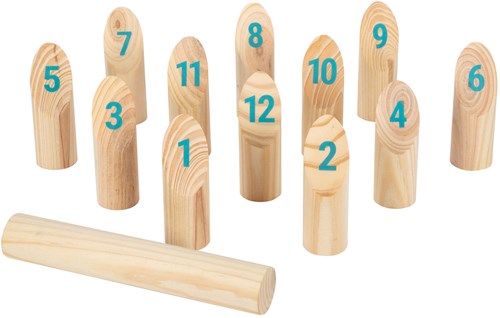 Small Foot jeu de lancer en bois kubb avec chiffres dans sac - jeu d'extérieur-3
