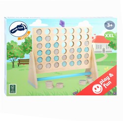 Jeu en bois Four in a Row XXL - jeu de stratégie classique pour enfants