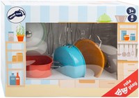 Small Foot - Set d’ustensiles de cuisine jouet avec accessoires, 8 pièces, métal