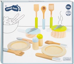 Small Foot cuisine en bois batterie de cuisine et vaisselle jouet 15 pièces