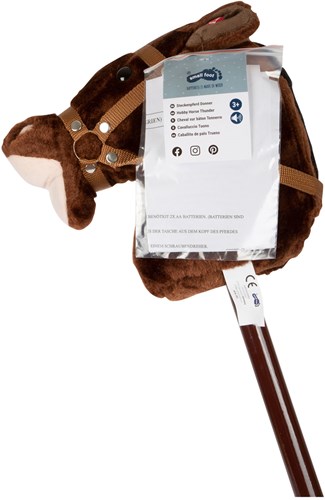 Small Foot cheval bâton en bois Thunder - cheval jouet interactif 88cm