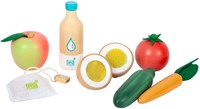 Small Foot set alimentaire en bois végétarien - cuisine jouet 17 pièces-3