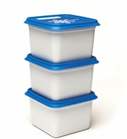 Amuse boîtes de congélation 3x750ml - blanc et bleu - sans BPA