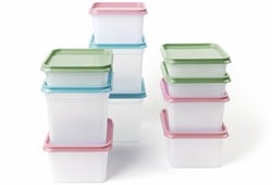 Amuse Amuse diepvriesdoos set 10 pcs - roze/groen/blauw