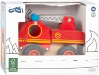 Small Foot camion de pompier en bois jouet avec échelle - bois FSC
