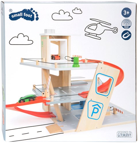Small Foot garage en bois avec station de lavage - garage jouet