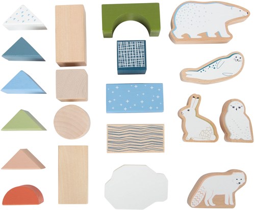 Small Foot blocs de construction en bois Arctic - jouet en bois FSC 20 pièces