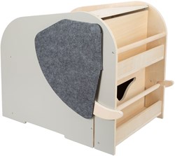 Small Foot coffre à jouets en bois éléphant sur roulettes avec assise et rangement