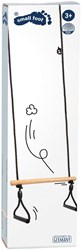 Small Foot balançoire trapèze en bois avec anneaux de gymnastique Black Line