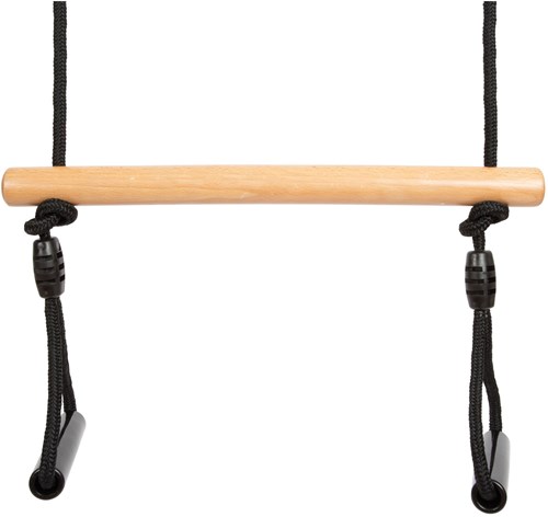 Small Foot balançoire trapèze en bois avec anneaux de gymnastique Black Line-2
