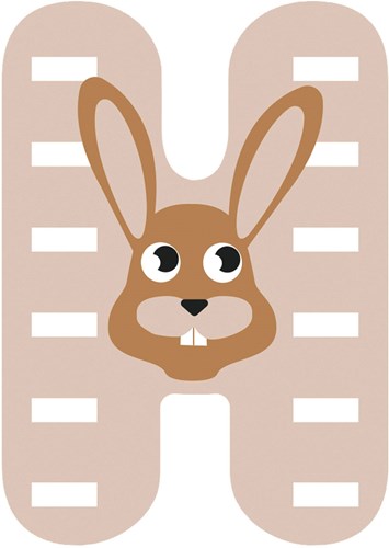 Small Foot lettre en bois animal H - décoration chambre enfant bois-2