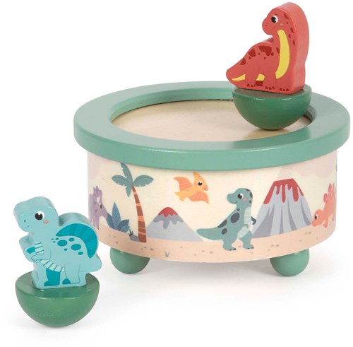 Small Foot boîte à musique en bois dinosaure - jouet enfant certifié FSC-2