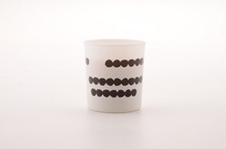 Bougie décoration verre pois noir blanc multi couleur ambiance