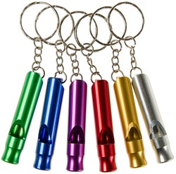 Petit jouet porte-clés Sifflet en métal