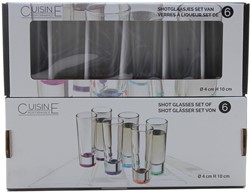 Cuisine Performance Shotglas hoog 4x10cm 70cm 6 stuks