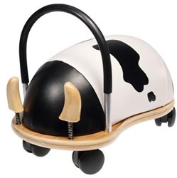 Wheelybug porteur en bois vache small - jouet pour tout-petits