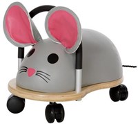 Wheelybug porteur souris small - jouet en bois à chevaucher