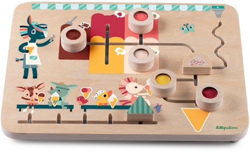Lilliputiens Ice Cream Stall Mix & Match panel - Mon premier jeu de composition