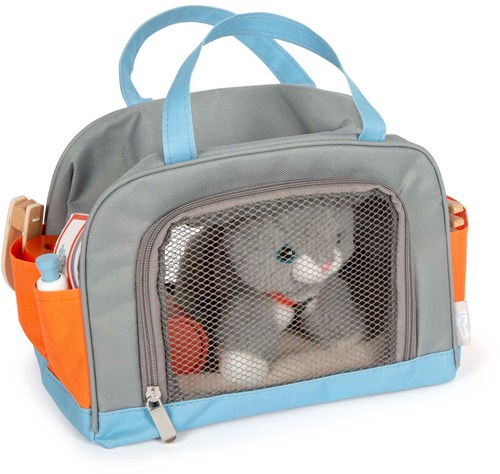 Small Foot chat en peluche - jouet doux avec sac de transport et set de soins-3