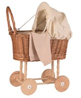 Egmont Toys Landau de poupée en roseau 44x27x58 cm Coquille d'œuf