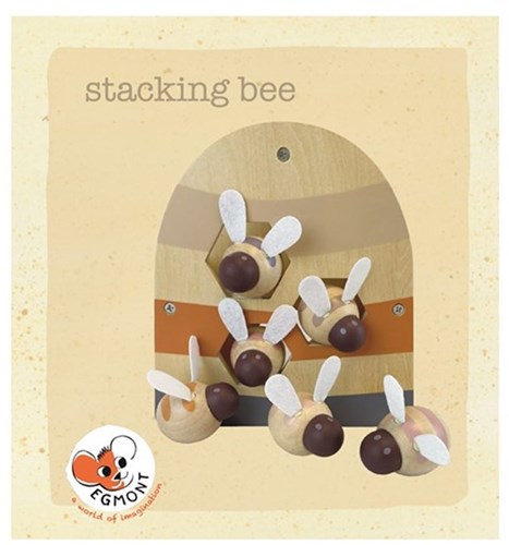 Egmont Toys Boîte à formes en bois Abeilles 17x18x6,5 cm-2