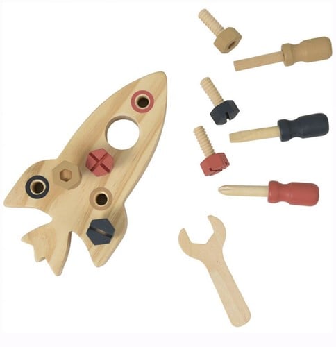 Egmont Toys Houten raket om te monteren! 19x10x3 cm. 3+