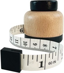 Egmont Toys mètre ruban support bois FSC jouet 6x6x6cm