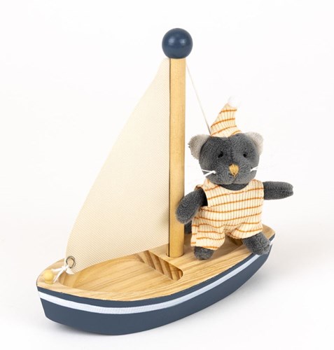 Egmont Toys peluche Malo le chat dans un bateau 18x18x8 cm jouet bébé-2