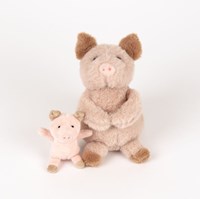 Egmont Toys peluche cochon avec bébé - jouet doux cochon 0+