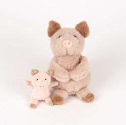Egmont Toys peluche cochon avec bébé - jouet doux cochon 0+