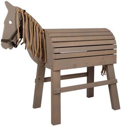 Small Foot cheval jouet en bois gris pour intérieur et extérieur