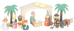 Small Foot crèche en bois set de jeu histoire de Noël pour enfants