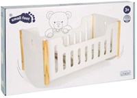 Lit de poupée en bois blanc Little Button - lit pour poupées jusqu'à 46 cm