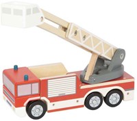 Small Foot camion de pompier en bois jouet avec échelle rotative-3