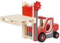 Small Foot chariot élévateur en bois jouet avec palette - réaliste et éducatif-3
