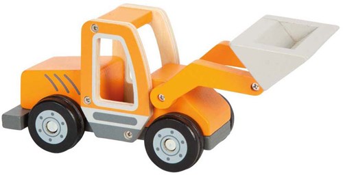 Small Foot chargeuse sur pneus en bois - véhicule de chantier avec pelle-2