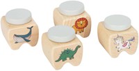 Small Foot boîtes à dents en bois - set de 4 avec motifs animaux-2