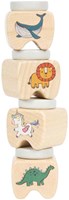 Small Foot boîtes à dents en bois - set de 4 avec motifs animaux-3