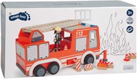 Small Foot camion de pompiers en bois jouet avec accessoires pour enfants