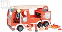 Small Foot camion de pompiers en bois jouet avec accessoires pour enfants-3
