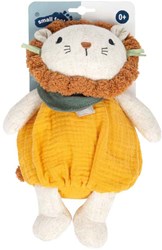 Small Foot peluche lion bébé doudou tissu mousseline