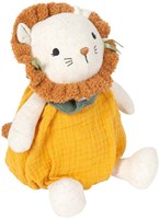 Small Foot peluche lion bébé doudou tissu mousseline-2