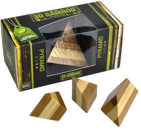 Casse-tête 3D en bambou Eureka - Pyramide-2